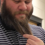 Teacher takes beard-growing to extreme