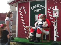 Santa visits courthouse square