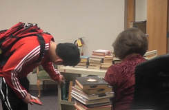 Librarian conveys love of books to students