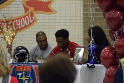 DeAirus Whitney signing with Lyon College for Football