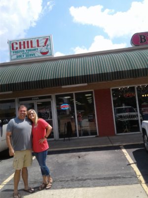 Owners Dorothy and Jeff Tinsley stand in front of Chillz.