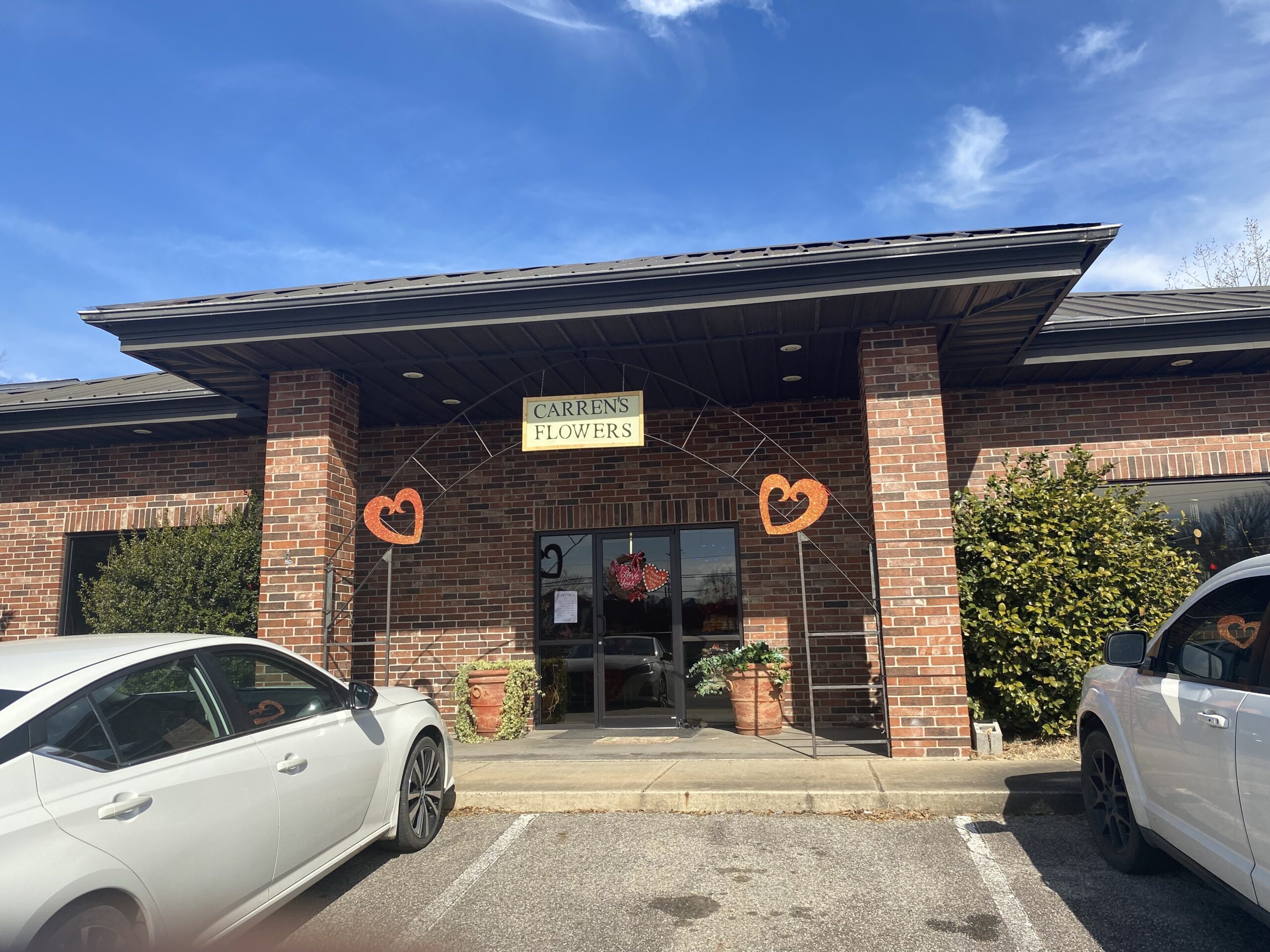 Entrance to Carren's Flowers & Gifts